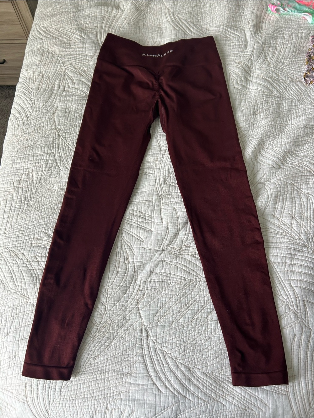 Alphalete Burgundy High-Waist Leggings